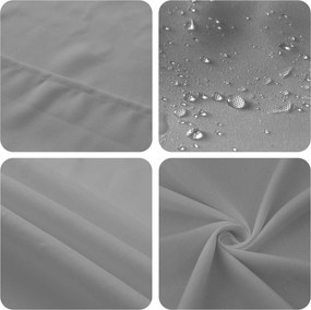 vidaXL Ύφασμα Τραπέζης Ανοιχτό γκρι 160 x 220 cm Πολυεστέρας Ωοειδής