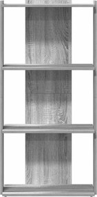 vidaXL Βιβλιοθήκη 3 Επιπέδων Γκρι Sonoma 60x30x120 εκ. Επεξεργ. Ξύλο