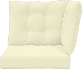 vidaXL Μαξιλάρι Καναπέ Εξωτερικού Χώρου 3 pcs Κρεμ Πολυεστέρας