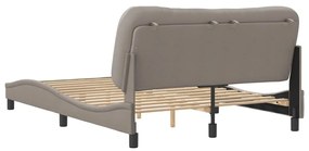 vidaXL Σκελετός Κρεβατιού Χωρίς Στρώμα Taupe 120x200 εκ. Υφασμάτινο