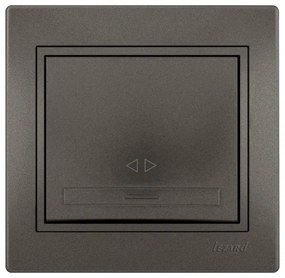 Lezard Διακόπτης Μεσαίος A/R Ανθρακί Mira (Πλήρης) 701.4141107