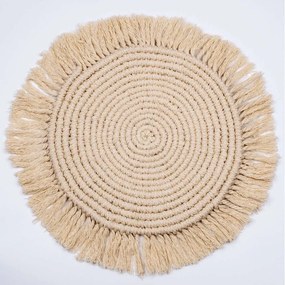 Σουπλά Μακραμέ 5303 Φ41cm Beige GloboStar 100% Cotton