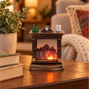 ΕΟΡΤΑΣΤΙΚΌ ΤΡΑΠΈΖΙ FIREPLACE 11CM 2ASS GOLD AX5321050