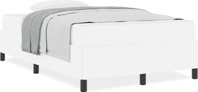 vidaXL Σκελετός Κρεβατιού με στρώμα Λευκό 120 x 200 cm ύφασμα