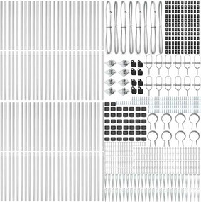 vidaXL Στύλος Περιφράξεων 52 pcs Γκρι 3,2 x 3,2 x 185 εκ