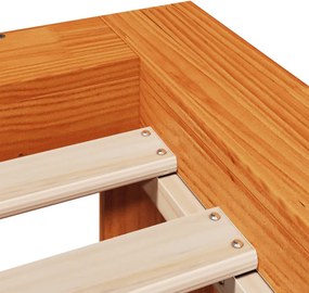 vidaXL Σκελετός Κρεβ. Χωρίς Στρώμα Καφέ Κεριού 90x200 εκ Μασίφ Πεύκο