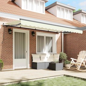 vidaXL Σκηνίτσα Αναδιπλούμενη Κρεμ 400 x 200 cm ύφασμα