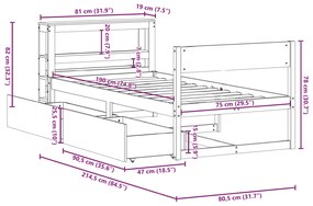 ΣΚΕΛΕΤΟΣ ΚΡΕΒ. ΧΩΡΙΣ ΣΤΡΩΜΑ ΚΑΦΕ ΚΕΡΙΟΥ 75X190 ΕΚ ΜΑΣΙΦ ΠΕΥΚΟ 3306407