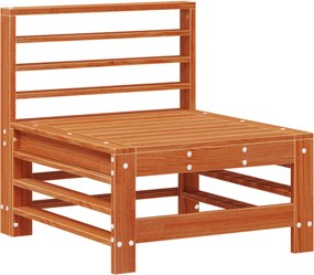 vidaXL Σετ Ξαπλώστρας Κήπου 7 pcs Κερωμένο Καφέ Στερεό πεύκο