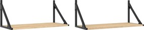vidaXL Ράφια Τοίχου 2 τεμ. Sonoma Δρυς 60x25x25,5εκ Επεξεργασμένο Ξύλο