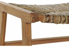 Σκαμπό DKD Home Decor   65 x 47 x 40 cm Φυσικό Ξύλο Τικ Πλαστική ύλη Ανοιχτό καφέ
