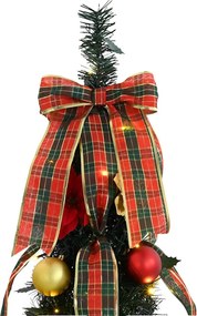 vidaXL Τεχνητό Χριστουγεννιάτικο Δέντρο με 100 LED Πράσινο 155 cm PVC