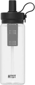 Φορητό παγούρι πλαστικό με καλαμάκι - 750ml - 413234 - Black