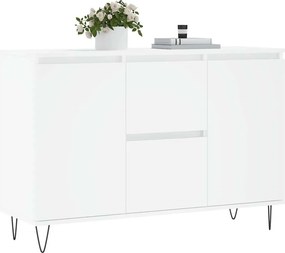 vidaXL Μπουφές Λευκός 101,5 x 35 x 70 εκ. από Επεξεργασμένο Ξύλο