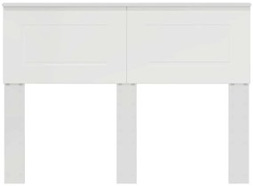 vidaXL Κεφαλάρι με κεφαλάρι Λαμπερό Λευκό 135 cm Επεξεργασμένο ξύλο