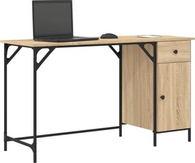 vidaXL Γραφείο Υπολογιστή Sonoma Δρυς 131x48x75 εκ. Επεξεργασμένο Ξύλο