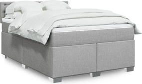 vidaXL Κρεβάτι Boxspring με Στρώμα Αν. Πράσινο 160x200εκ Υφασμάτινο