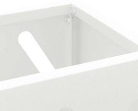 vidaXL Βάση ομπρέλας βροχής Λευκό 28 x 12 x 41 εκ Ατσάλι