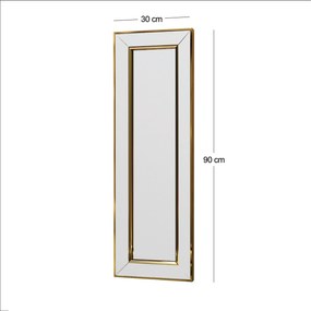 Καθρέπτης Τοίχου Χρυσό CARLOS 30x3,2x90
