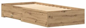 vidaXL Κρεβάτι με Συρτάρια με συρτάρι artisan δρυς 100 x 200 cm