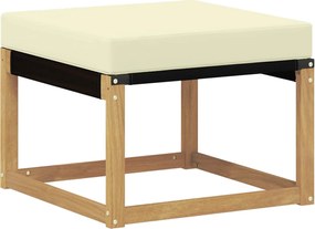 vidaXL Σειρά Καναπέ Εξωτερικού με μαξιλάρι 5 pcs Λευκό και Κρεμ