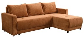 Corner Sofa - Bed Cloud Light Orange 230x155x80 cm