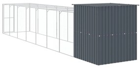 vidaXL Κοτέτσι με Περίβολο Ανθρακί 165x863x181 εκ. Γαλβαν. Χάλυβας