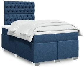 ΚΡΕΒΑΤΙ BOXSPRING ΜΕ ΣΤΡΩΜΑ ΜΠΛΕ 120X190 ΕΚ. ΥΦΑΣΜΑΤΙΝΟ 3292740