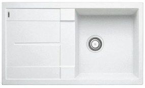 Blanco Metra 5 S White SILGRANIT™ PuraDur™ Γρανιτένιος Νεροχύτης Ένθετος Αντιστρεφόμενος με 1 Γούρνα και Ποδιά 86x50cm