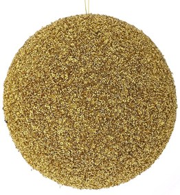 Χριστουγεννιάτικη Μπάλα Polyfoam Χρυσή Glitter 20εκ. iliadis 83541