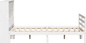 vidaXL Κρεβάτι Βιβλιοθήκη Χωρίς Στρώμα 120x200 εκ Μασίφ Ξύλο Πεύκο