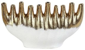 Βάζο Κεραμικό 10 Θέσεων VOS212 27x9,5x15,5cm Gold-White Espiel Ceramic