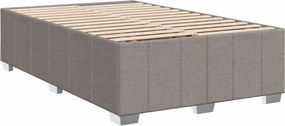 vidaXL Κρεβάτι Boxspring με Στρώμα Taupe 120x200 εκ. Υφασμάτινο