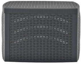 vidaXL Βοηθητικό Τραπέζι Ανθρακί 54 x 54 x 36,5 εκ. Πλαστικό