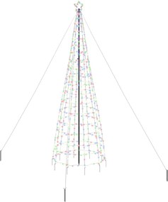 vidaXL Χριστουγεννιάτικο Δέντρο LED με Σφήνες Εδάφους Πολύχρωμο 400 cm