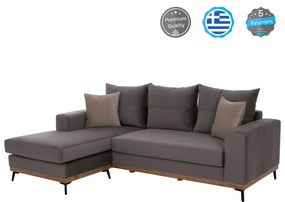 Γωνιακός Καναπές PORTOFINO C3252.01 Αναστρέψιμος Ύφασμα Αλέκιαστο Γκρί 240x165x92Υεκ. 240x165x92 εκ.