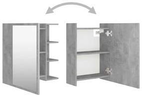 vidaXL Καθρέφτης Μπάνιου Γκρι Σκυροδέματος 62,5x20,5x64 εκ Επεξ. Ξύλο