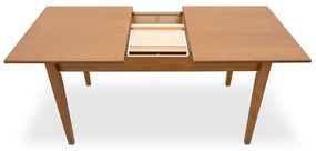 Σετ τραπεζαρίας Adare-Francis Megapap 5 τμχ μασίφ ξύλο-MDF με επεκτεινόμενο τραπέζι 140/180x78x77εκ.