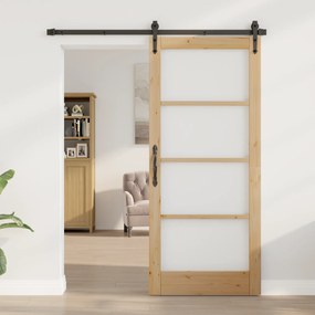 vidaXL Εσωτερική Πόρτα με Γυαλιού "ORKDAL" 86x198,5x4 εκ. Στερεό Ξύλο Πεύκου