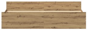 vidaXL Κρεβάτι Artisan Oak 200x200 εκ Επεξεργασμένο ξύλο