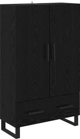 vidaXL Highboard Μαύρη Οξυά 69,5 x 30 x 115 εκ Επεξεργασμένο ξύλο