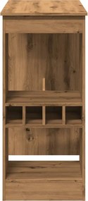 vidaXL Τραπέζι Μπαρ με Ράγες Δρυς 90x47,5x103,5 εκ. Επεξεργ. Ξύλο