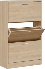 vidaXL Παπουτσοθήκη Sonoma Δρυς 63x24x103 εκ. από Επεξεργασμένο Ξύλο