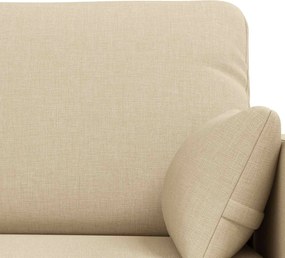 vidaXL Καναπές 140cm 2 pcs Κρεμ Μέταλλο