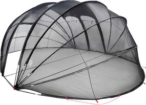 vidaXL Σκηνή πισίνας τύπου θόλου 538 x 440 x 204 εκ. Διαφανές