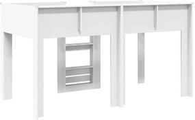 vidaXL Κρεβάτι Κουκέτα για Παιδιά Λευκό 100 x 200 cm