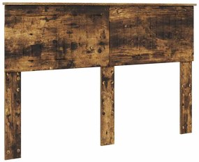vidaXL Κεφαλάρι με κεφαλάρι Καπνιστό Δρύς 140 cm Επεξεργασμένο ξύλο