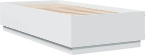vidaXL Πλαίσιο Κρεβατιού Λευκό 100 x 200 εκ. Επεξεργ. Ξύλο