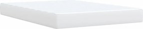 vidaXL Κρεβάτι Boxspring με Στρώμα Λευκό 160x200εκ.από Συνθετικό Δέρμα
