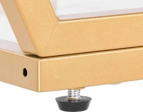 VEVOR 3 Tiers Marble Console Table Modern Golden Geometric Large Console Table